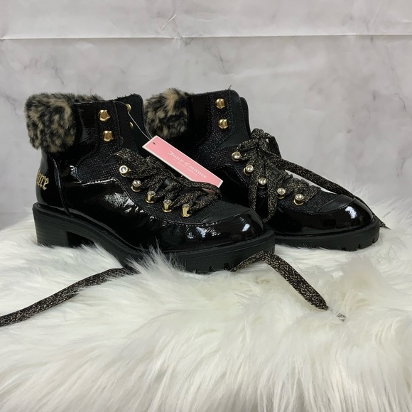 NWT Juicy Couture Indulgence Faux Fur Hiker Bootie - Picture 5 of 10